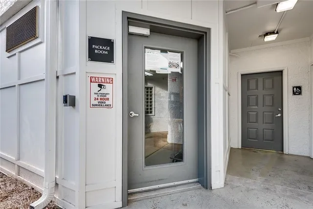 a view of a street with a yard