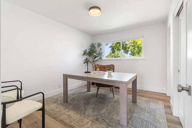 a house view with a outdoor space