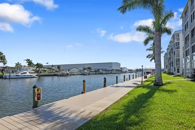 a view of a lake with a house