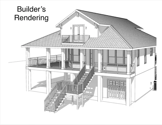 a view of a house with a balcony