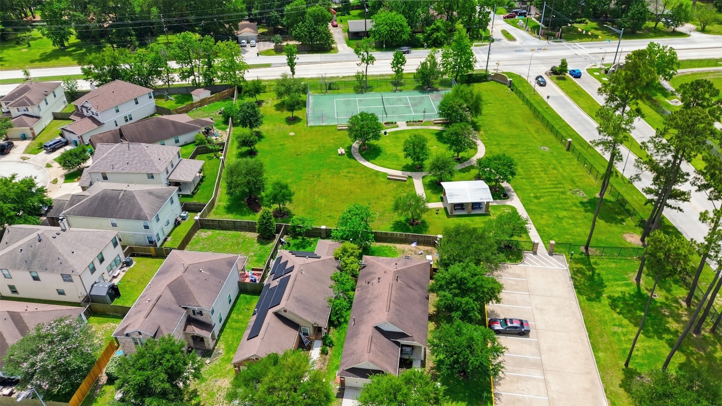 3010 Swift Brook Glen Way Spring, TX 77389 - Photo 17 of 17 an aerial view of residential house with outdoor space and street view