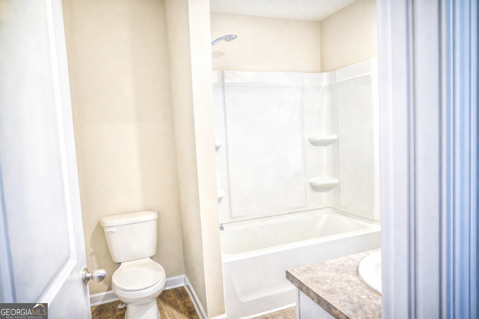 11922 Lovejoy Crossing Way Hampton, GA 30228 - Photo 14 of 15 a bathroom with a granite countertop bathtub shower and toilet