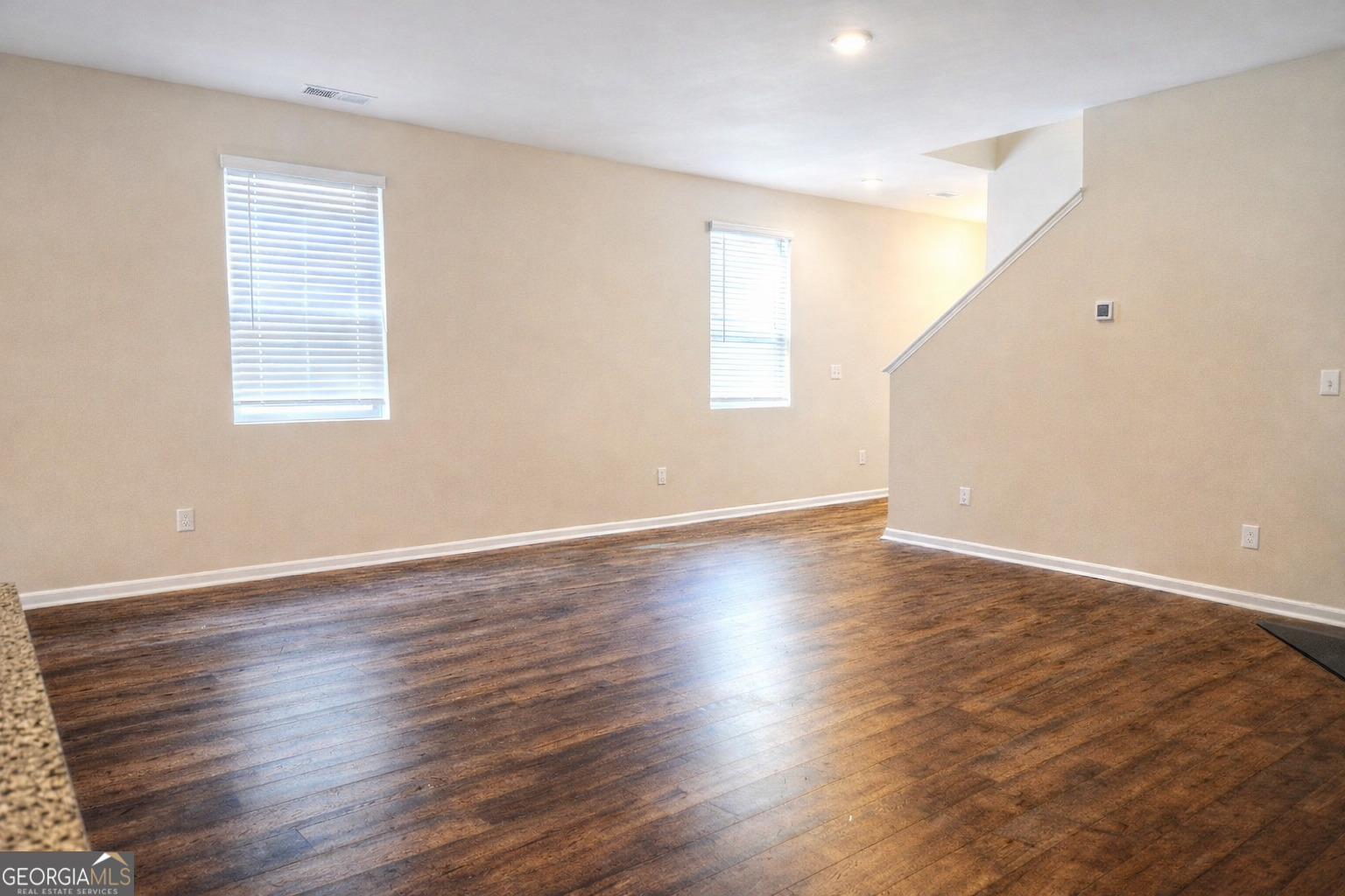 11922 Lovejoy Crossing Way Hampton, GA 30228 - Photo 3 of 15 an empty room with wooden floor and windows