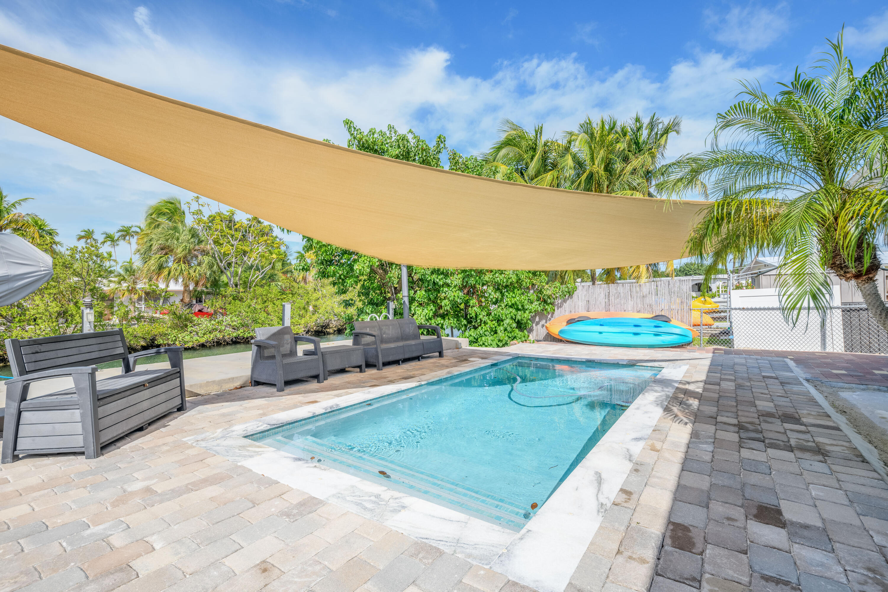 8260 Aviation Boulevard Marathon, FL 33050 - Photo 1 of 36 a view of swimming pool with outdoor seating and plants