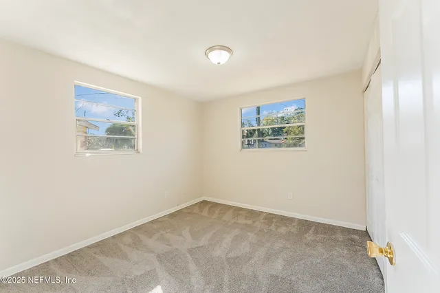 an empty room with a window