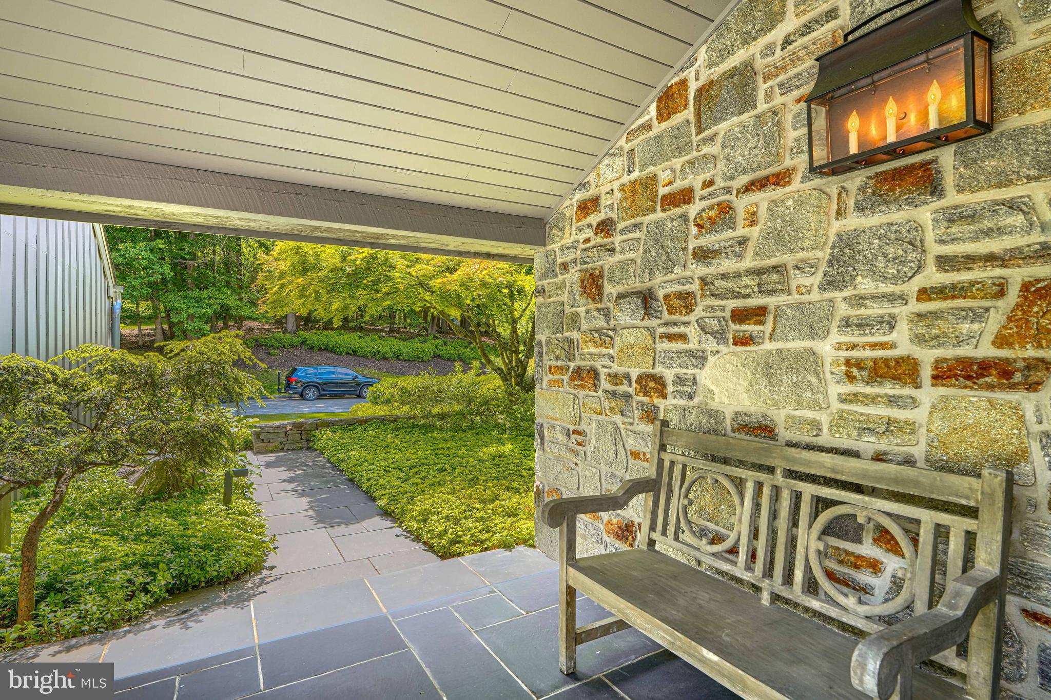 2504 Stone Mill Road Baltimore, MD 21208 - Photo 17 of 123 Contemporary stone and wood front porch