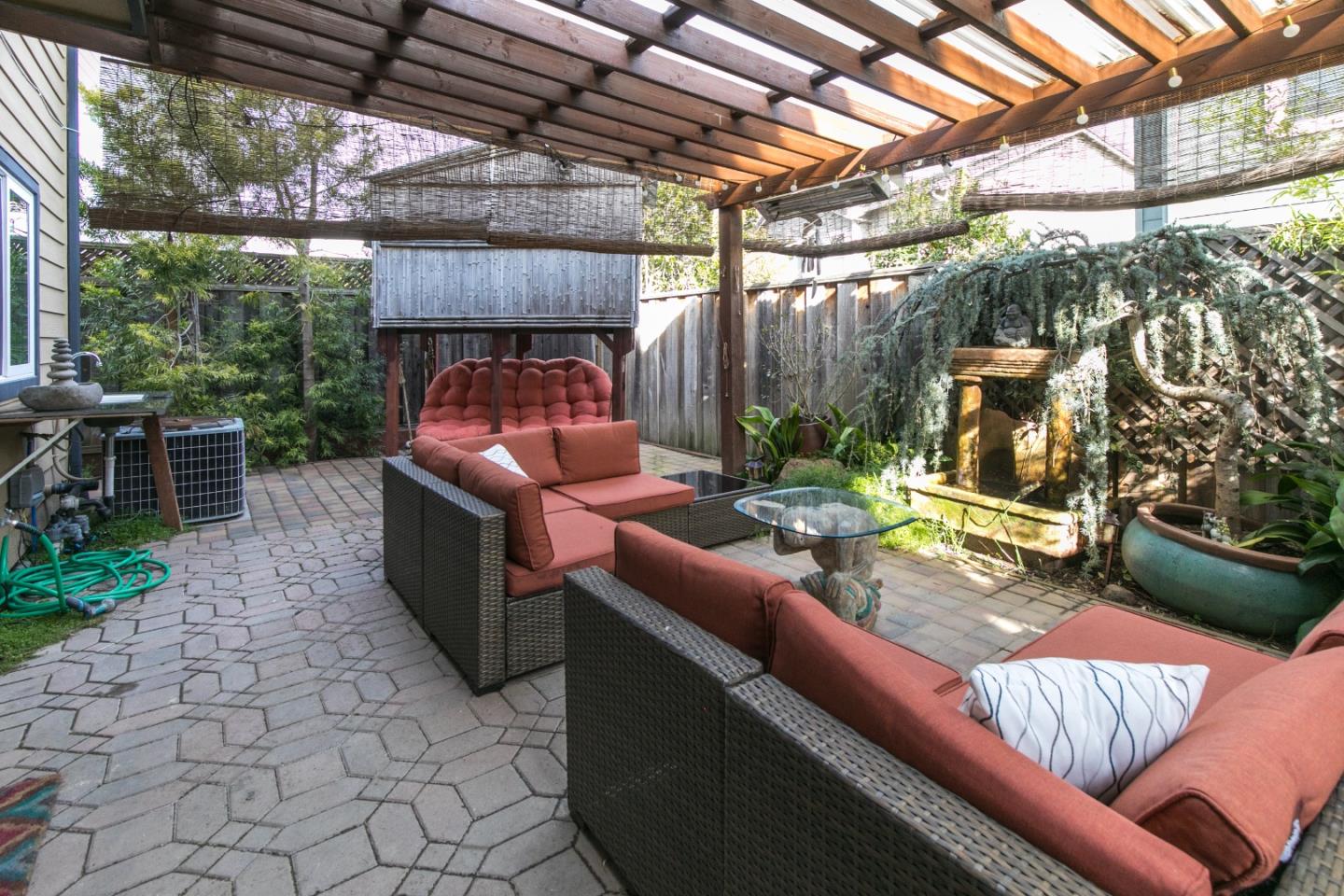 708 Coast Range Drive Scotts Valley, CA 95066 - Photo 32 of 37 a outdoor living space with patio furniture and a fireplace