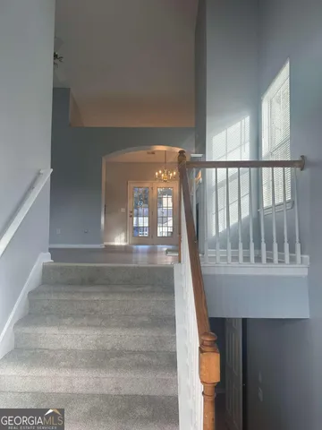 a view of entryway with a front door