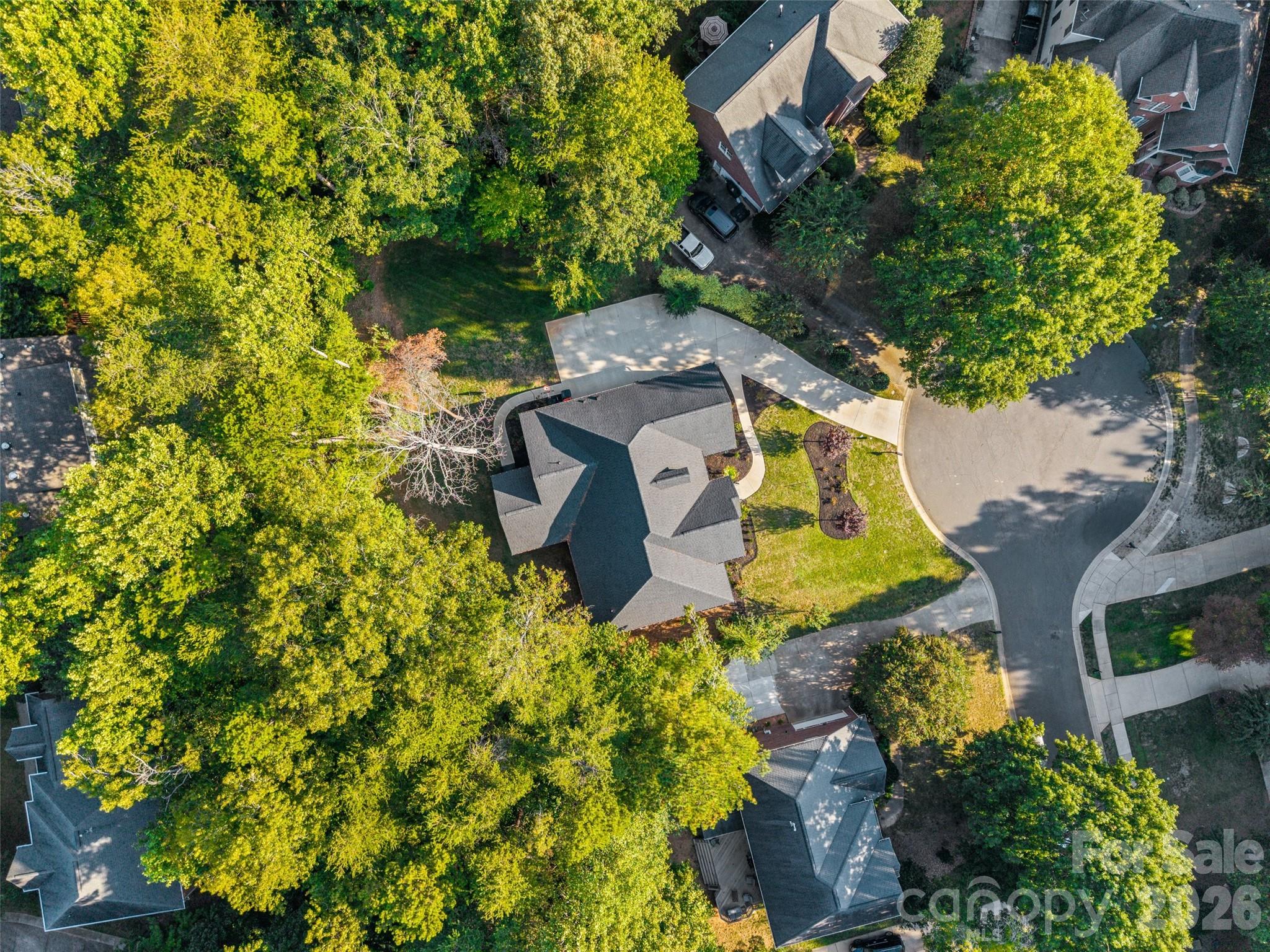 319 Inland Cove Court Clover, SC 29710 - Photo 44 of 47 an aerial view of a house with a yard basket ball court and outdoor seating