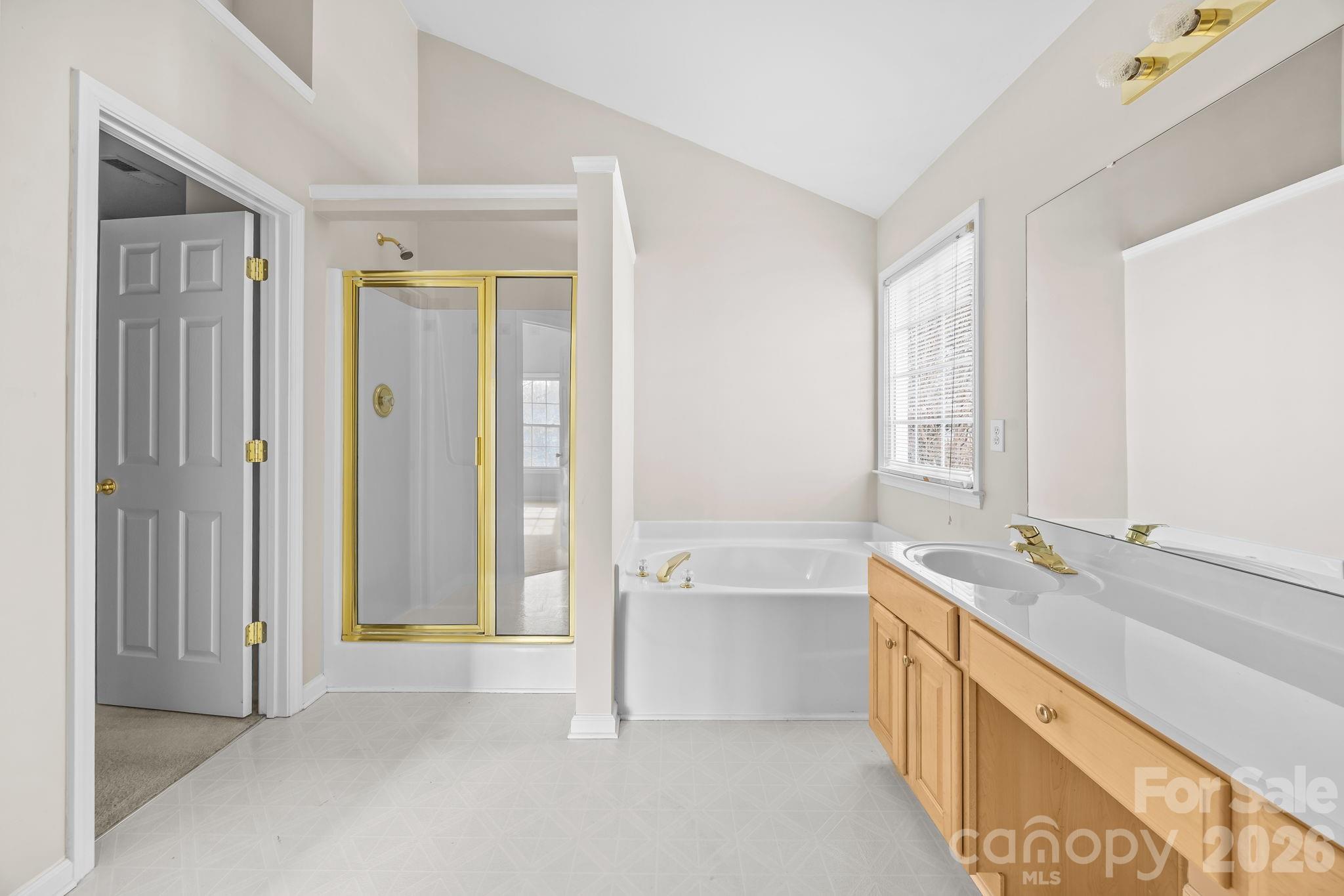 3203 Arklow Road Charlotte, NC 28269 - Photo 21 of 44 a bathroom with a tub sink and a mirror
