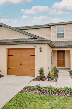 a view of wooden door