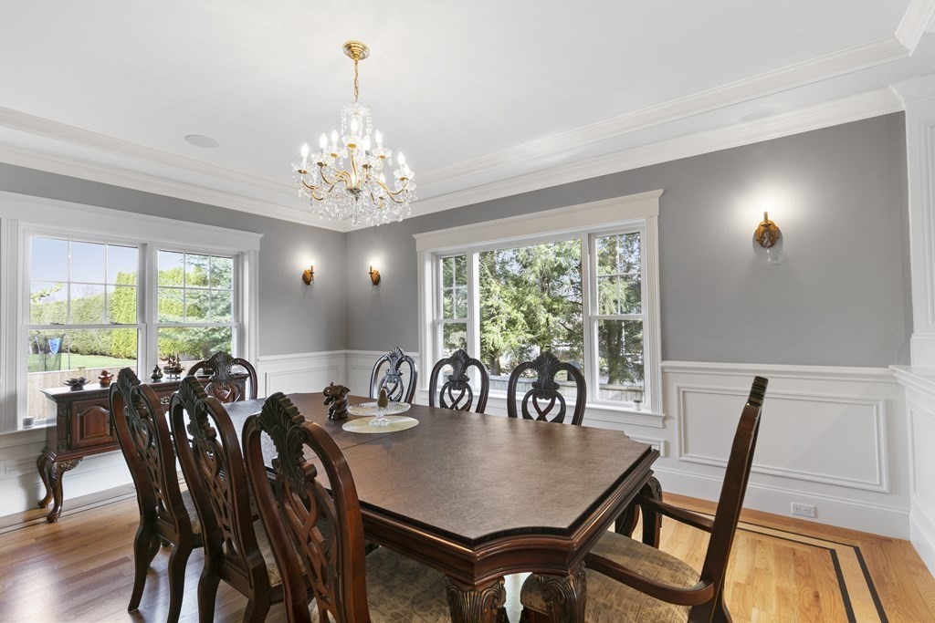 27 Webster Road Lexington, MA 02421 - Photo 14 of 42 a view of a dining room with furniture window and outside view