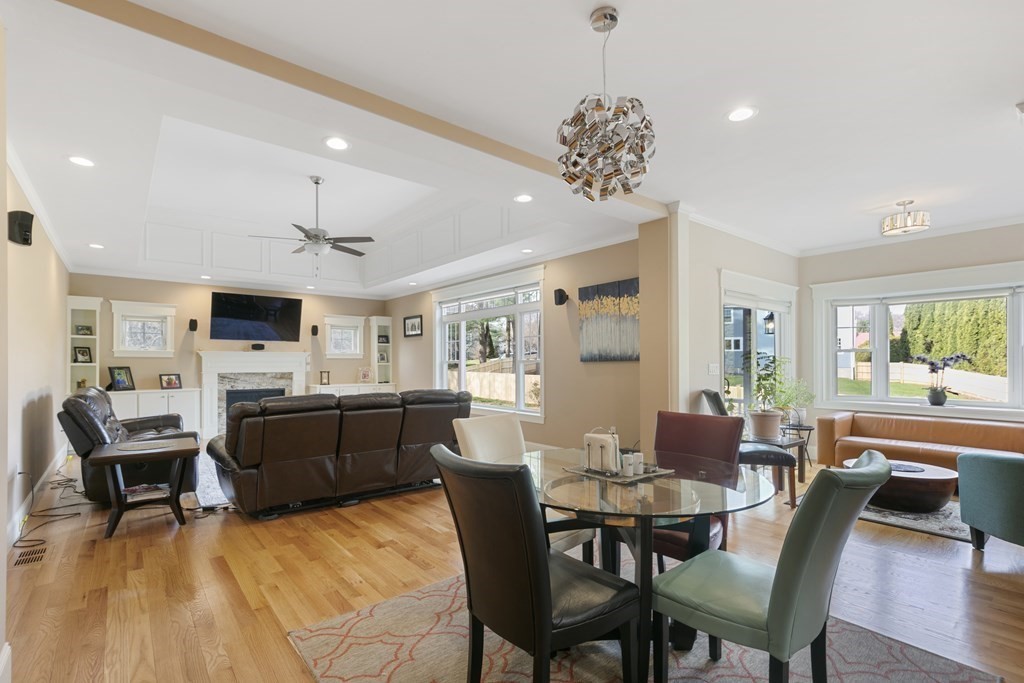 27 Webster Road Lexington, MA 02421 - Photo 5 of 42 a view of a dining room with furniture window and wooden floor