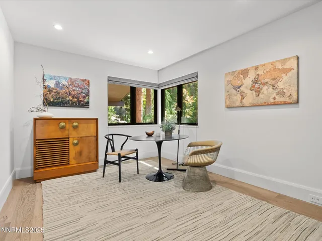 a view of a city with mountains in the background