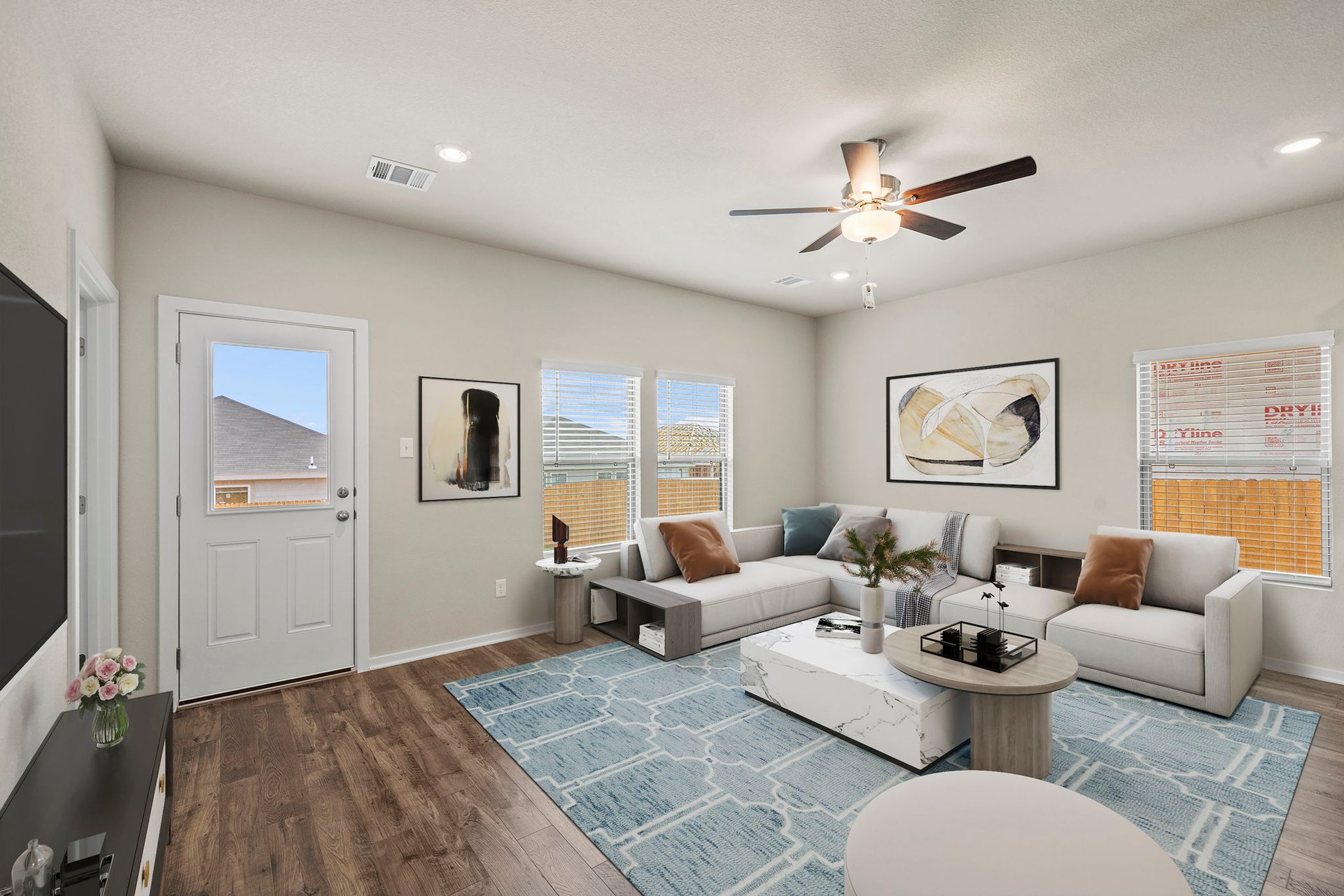 144 Wind Hill Jarrell, TX 76537 - Photo 6 of 26 Open Concept Family Room - Virtually Staged