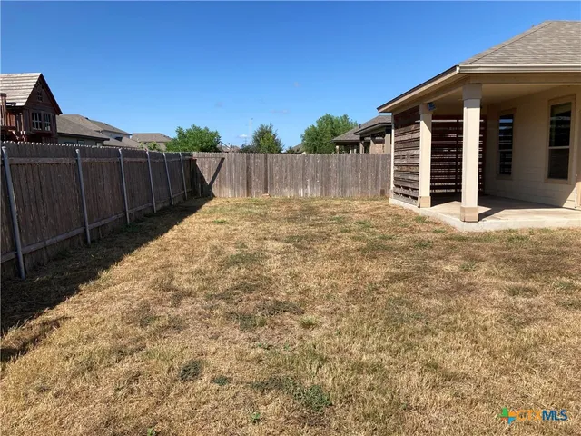 a backyard of a house