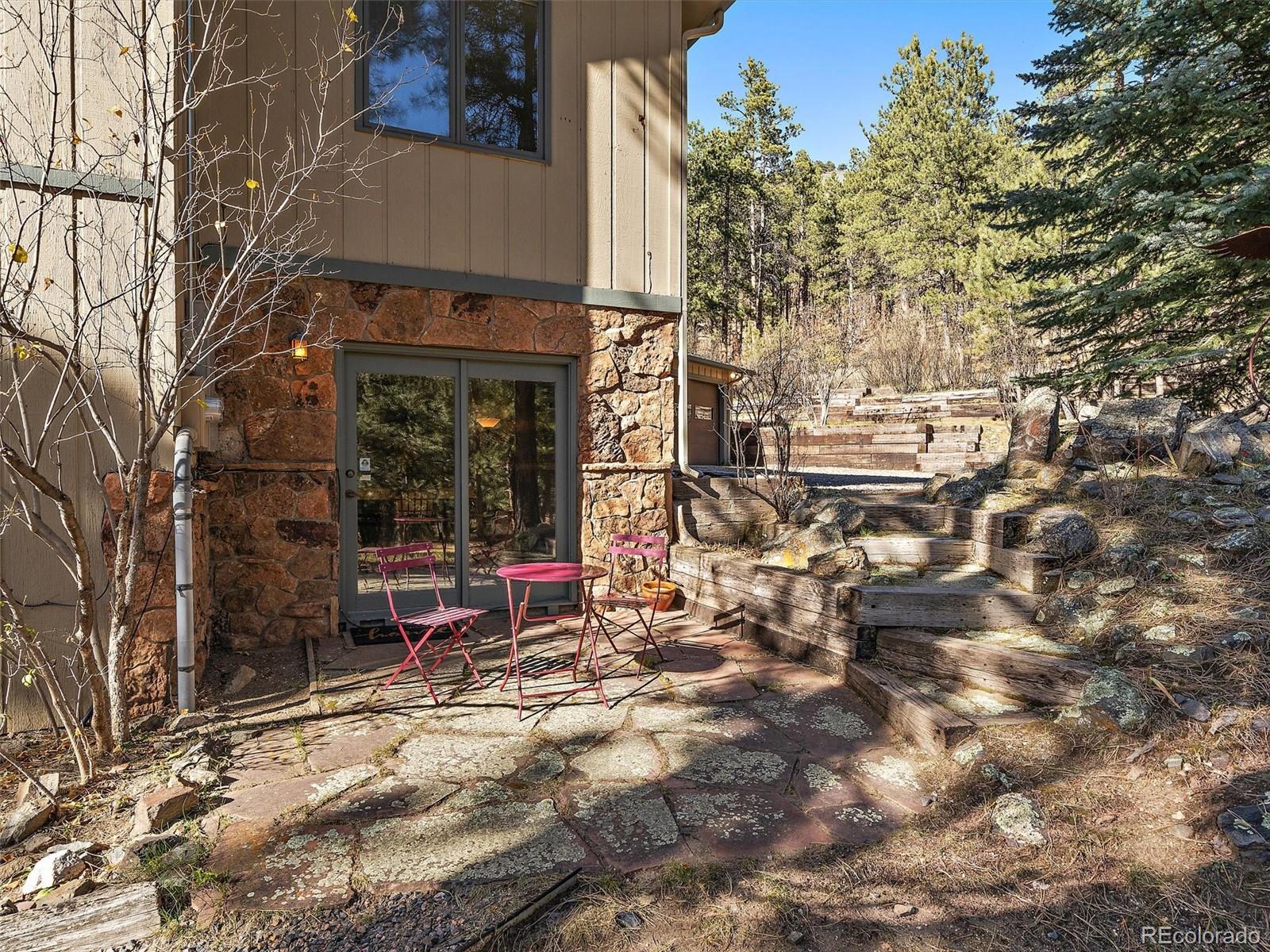 33913 Upper Bear Creek Road Evergreen, CO 80439 - Photo 13 of 45 a view of a building with sitting area
