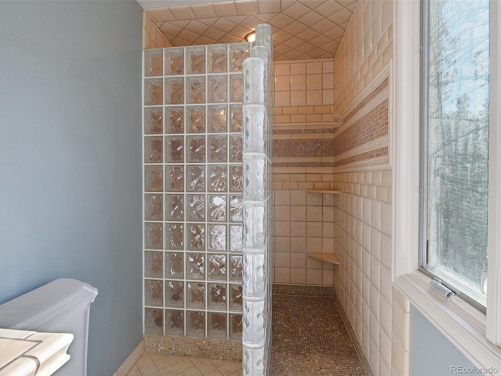 33913 Upper Bear Creek Road Evergreen, CO 80439 - Photo 25 of 45 a bathroom with a shower