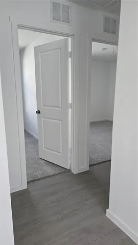 an empty room with closet