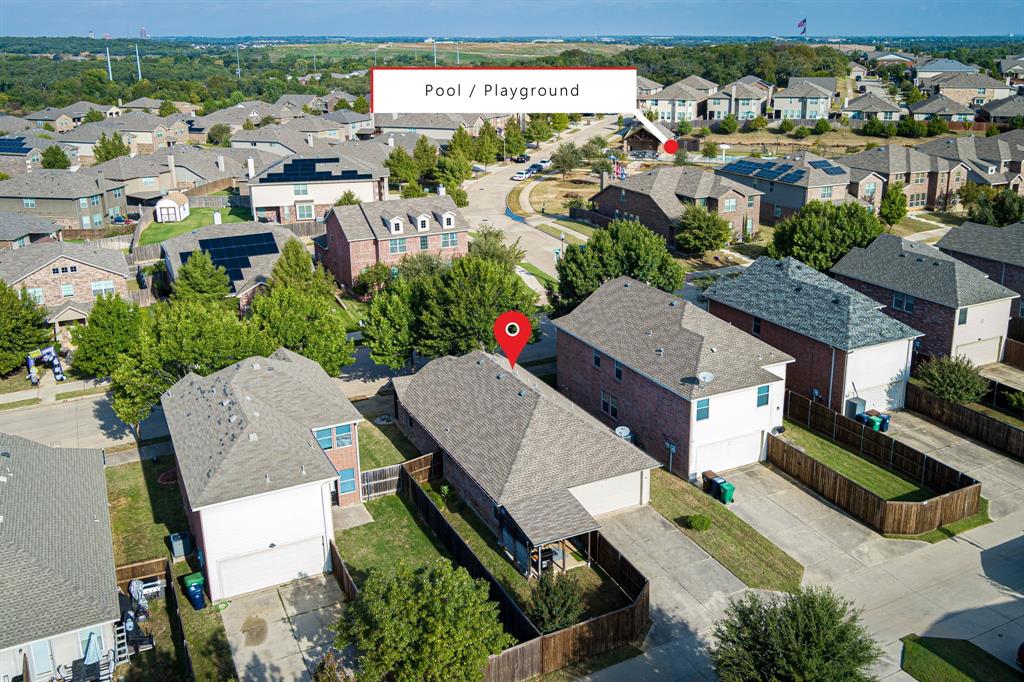3521 Camino Real Trail Denton, TX 76208 - Photo 27 of 28 an aerial view of a house with a yard