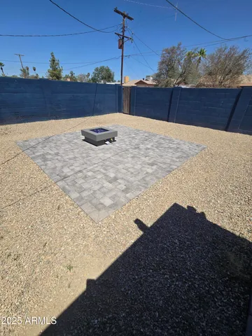 a backyard of a house