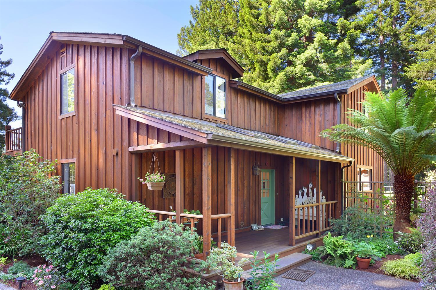 28377 Albion Ridge Road Albion, CA 95410 - Photo 1 of 1 a front view of a house with garden