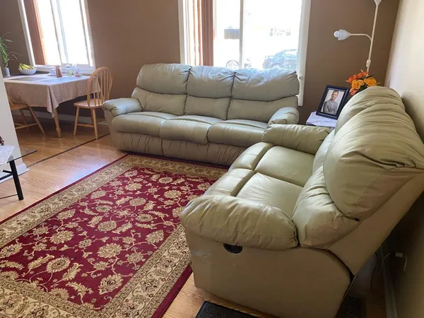 a living room with furniture and a couch