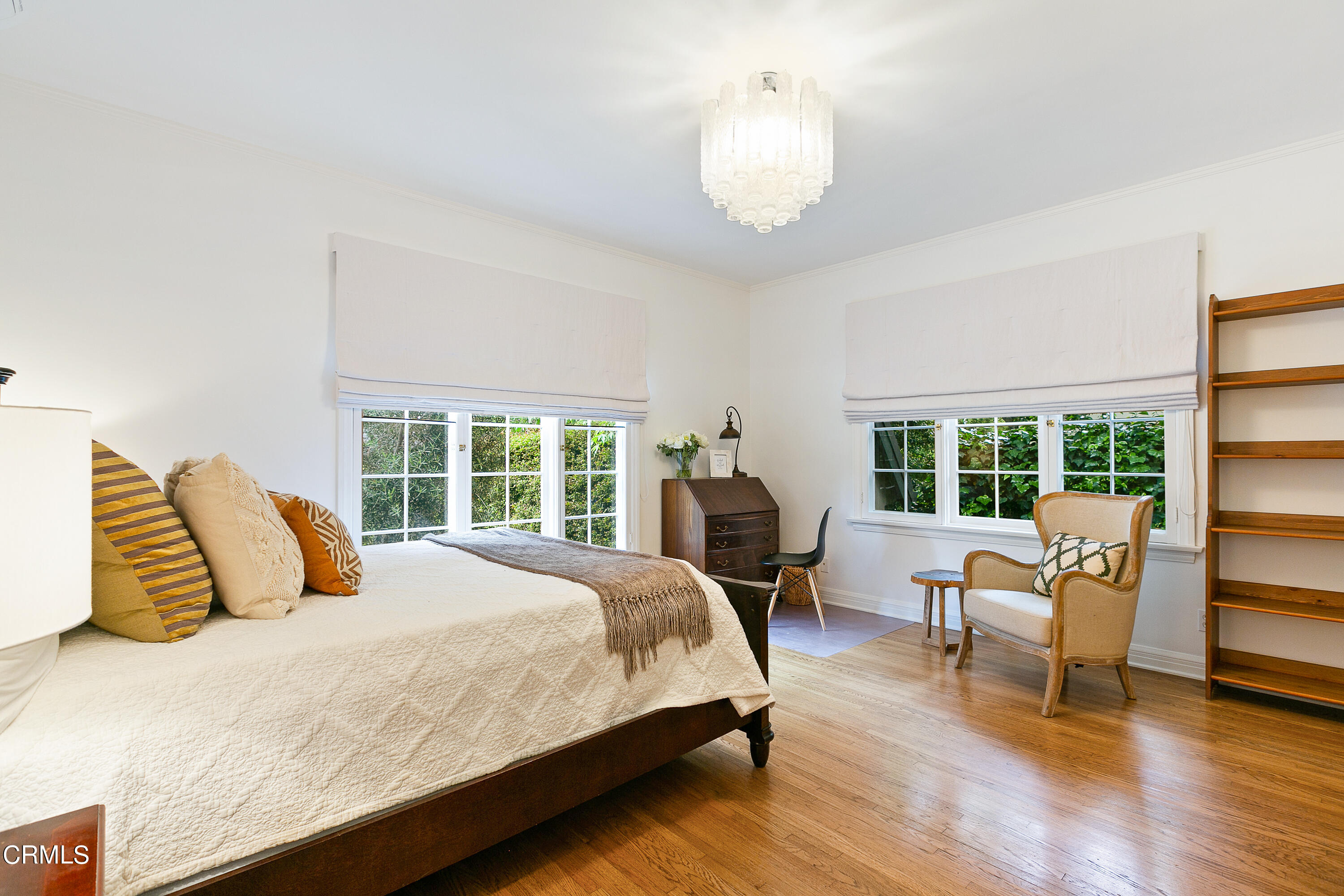 1665 Braeburn Road Altadena, CA 91001 - Photo 11 of 33 a bedroom with a bed and large windows