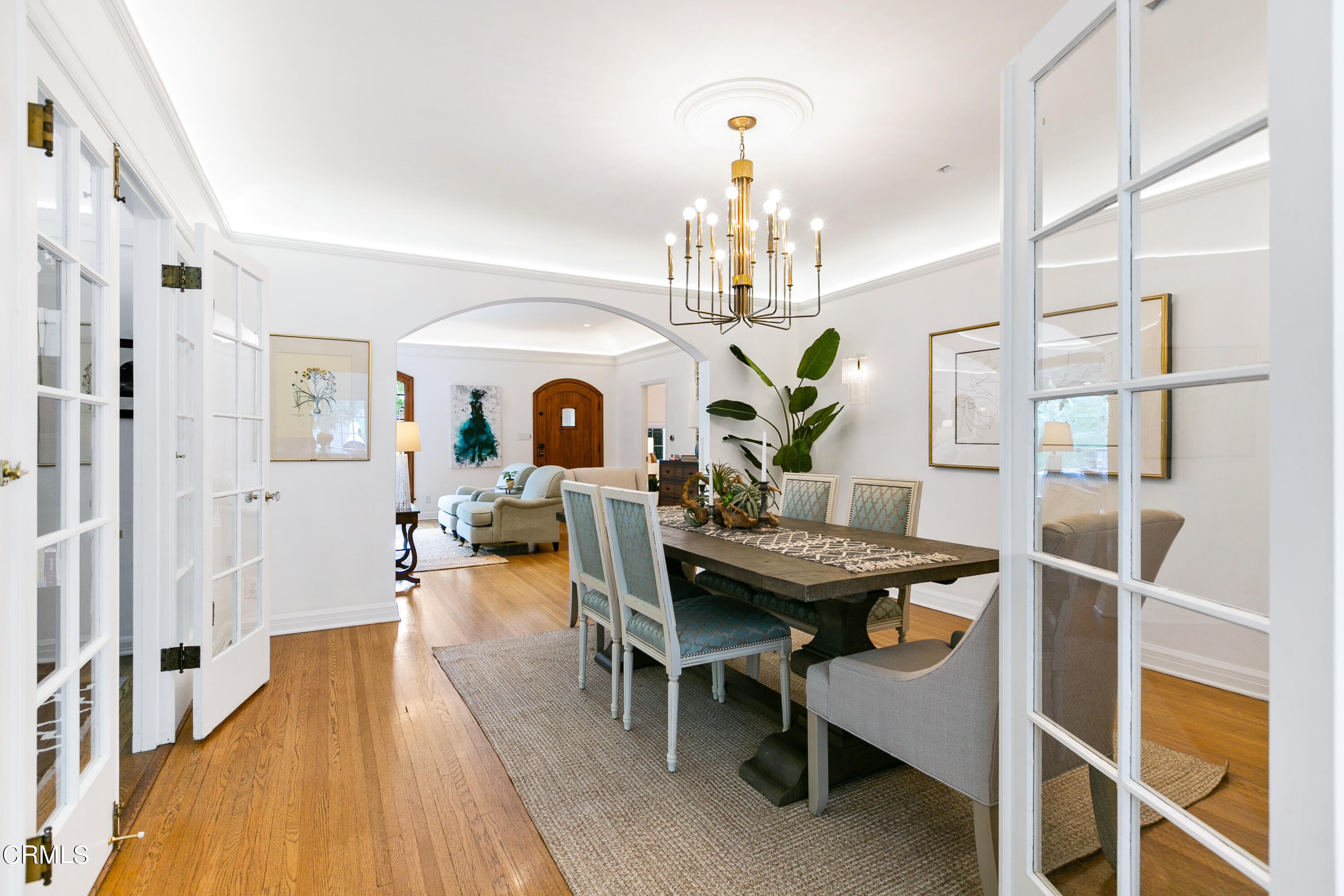1665 Braeburn Road Altadena, CA 91001 - Photo 7 of 33 a view of a dining room with furniture and chandelier