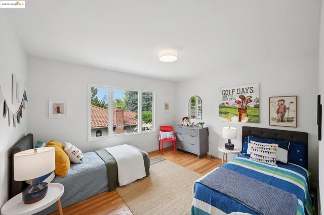 a room with a table and chairs