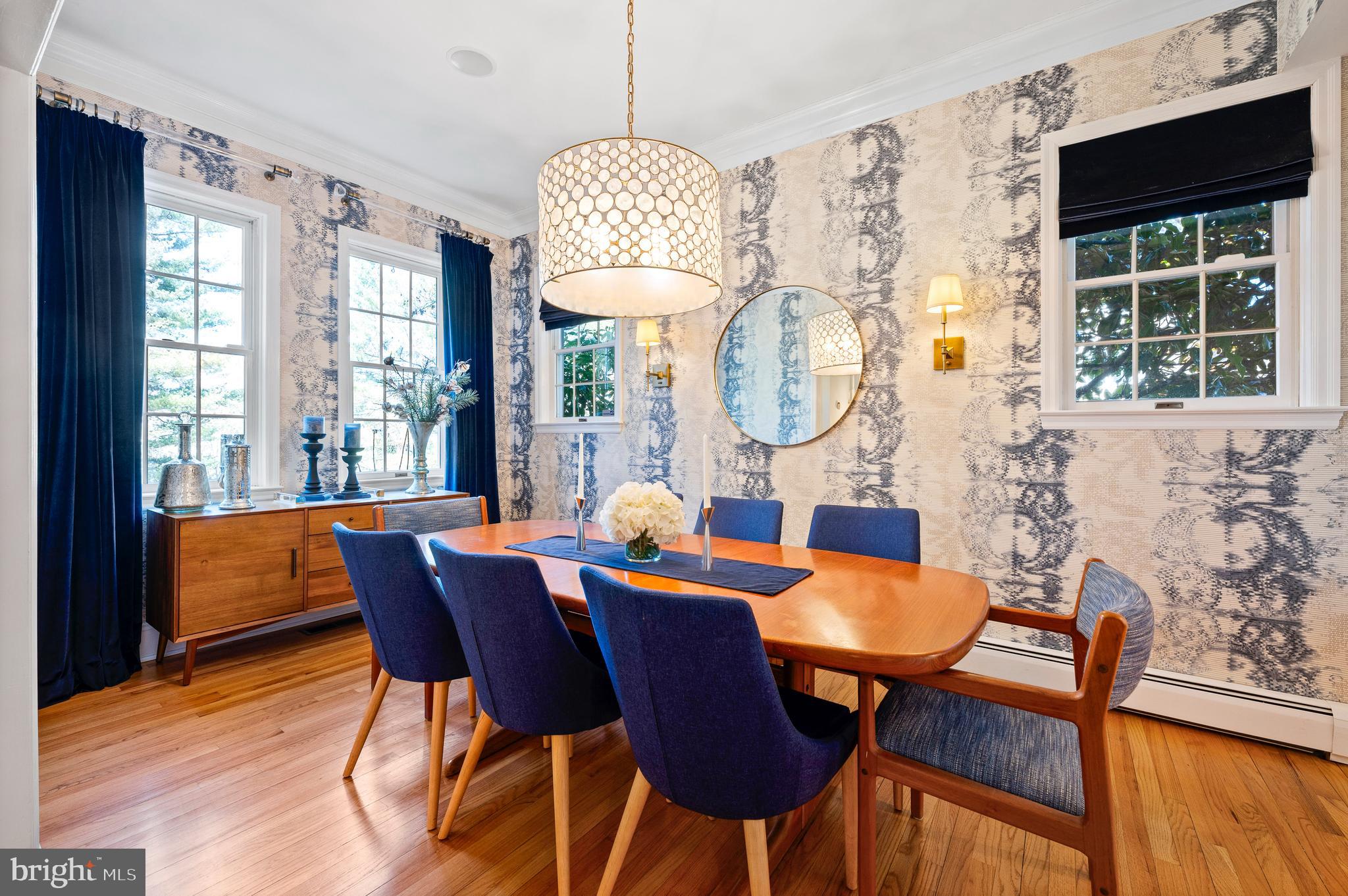 603 Foxfields Road Bryn Mawr, PA 19010 - Photo 13 of 51 a view of a dining room with furniture window and wooden floor