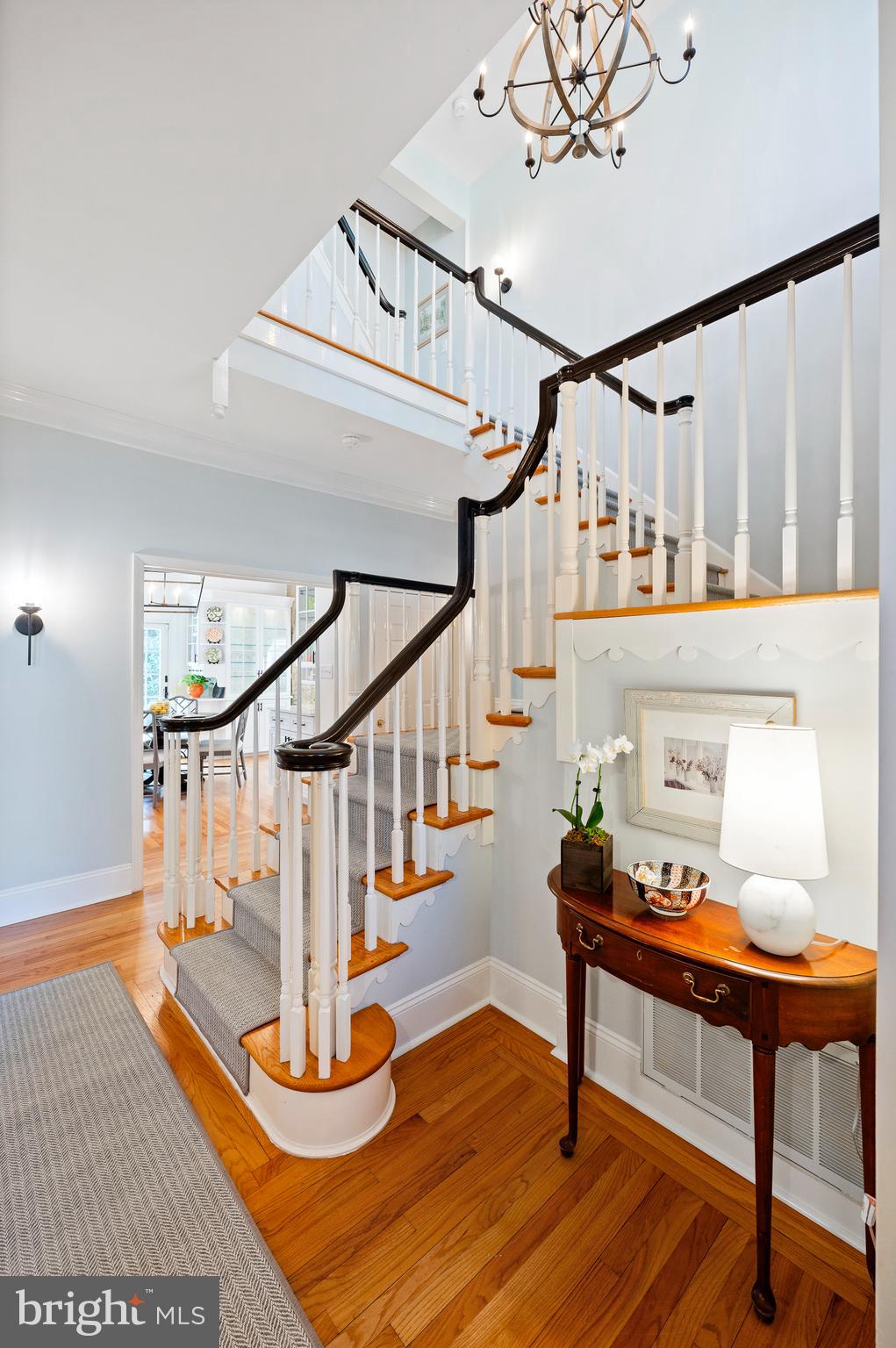 603 Foxfields Road Bryn Mawr, PA 19010 - Photo 8 of 51 a view of entryway dining room and hall with wooden floor
