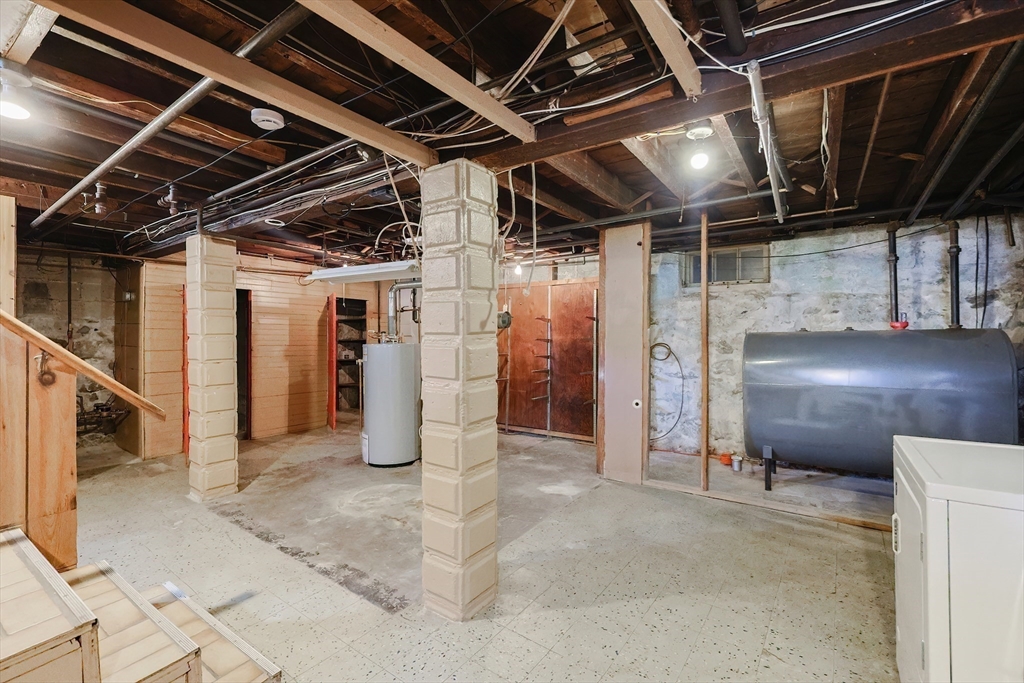 64 Smith Street North Attleboro, MA 02760 - Photo 22 of 42 a view of water heater room with wooden floor
