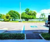 a view of a lake with a yard