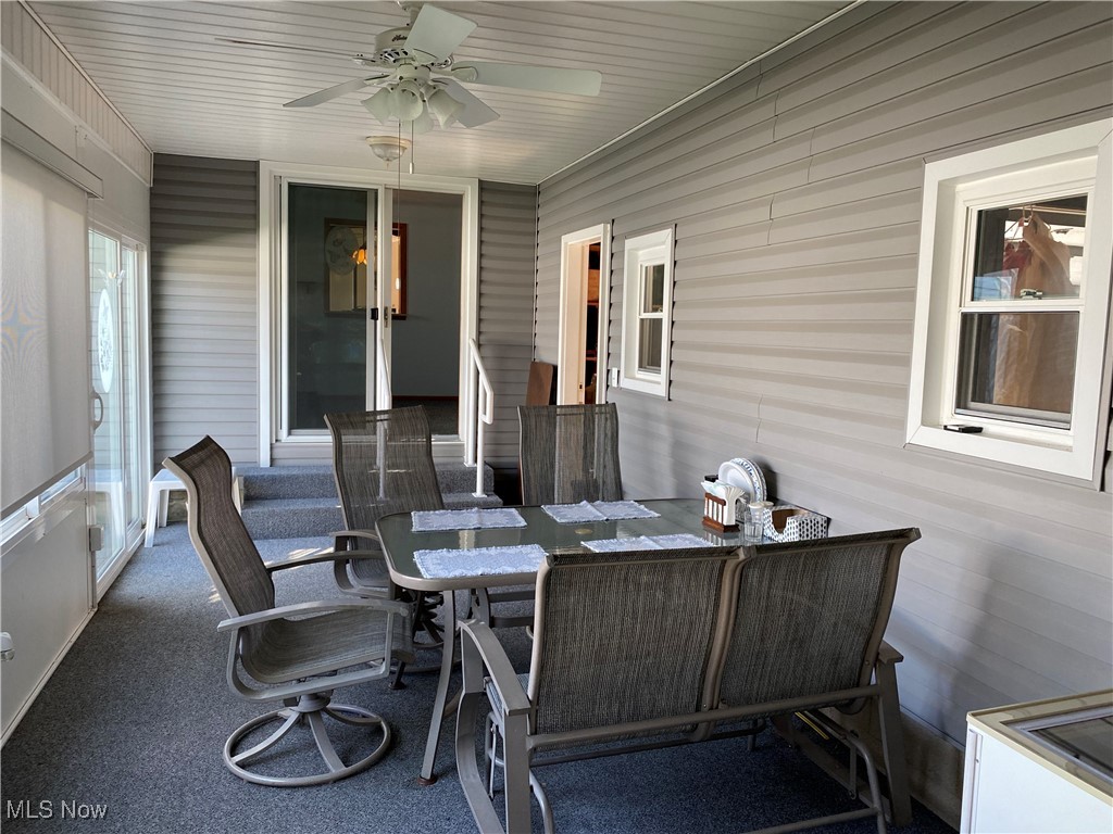 421 Omar Street Struthers, OH 44471 - Photo 27 of 31 View of patio with ceiling fan