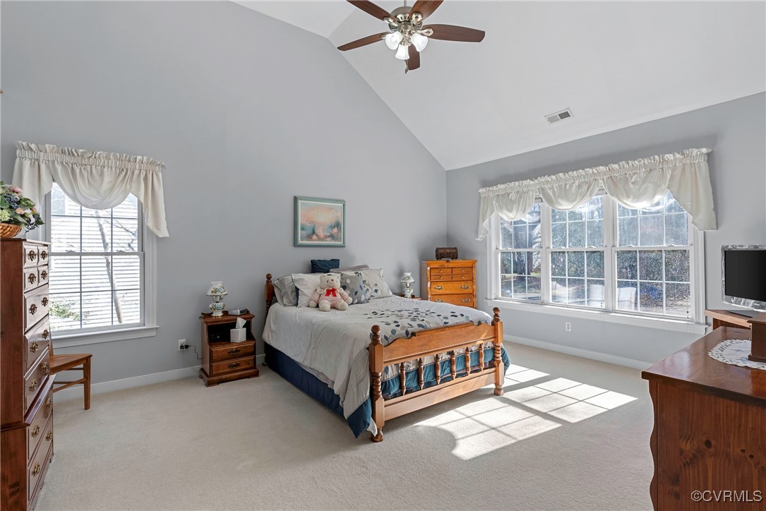 9134 Stephens Manor Drive Mechanicsville, VA 23116 - Photo 24 of 44 Bedroom featuring ceiling fan, light carpet, and h