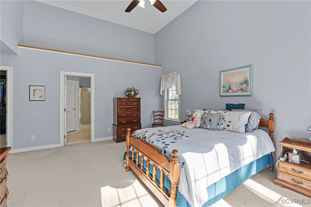 9134 Stephens Manor Drive Mechanicsville, VA 23116 - Photo 25 of 44 Carpeted bedroom with ceiling fan, a walk in close