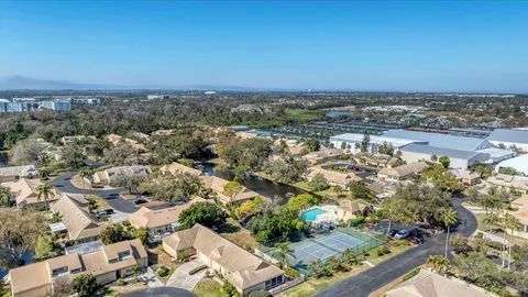 an aerial view of a city