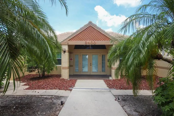 a front view of a house