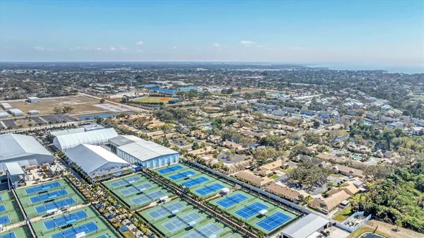 an aerial view of a city