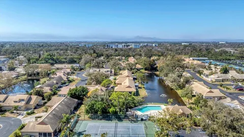 an aerial view of a city