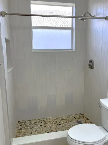a bathroom with a toilet