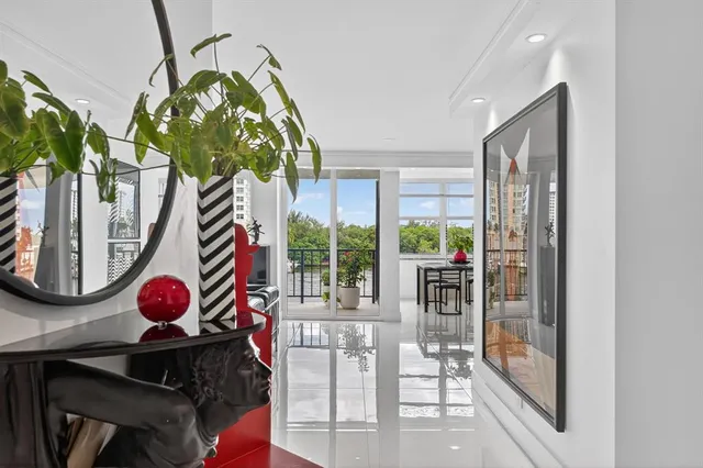 a view of a balcony with furniture