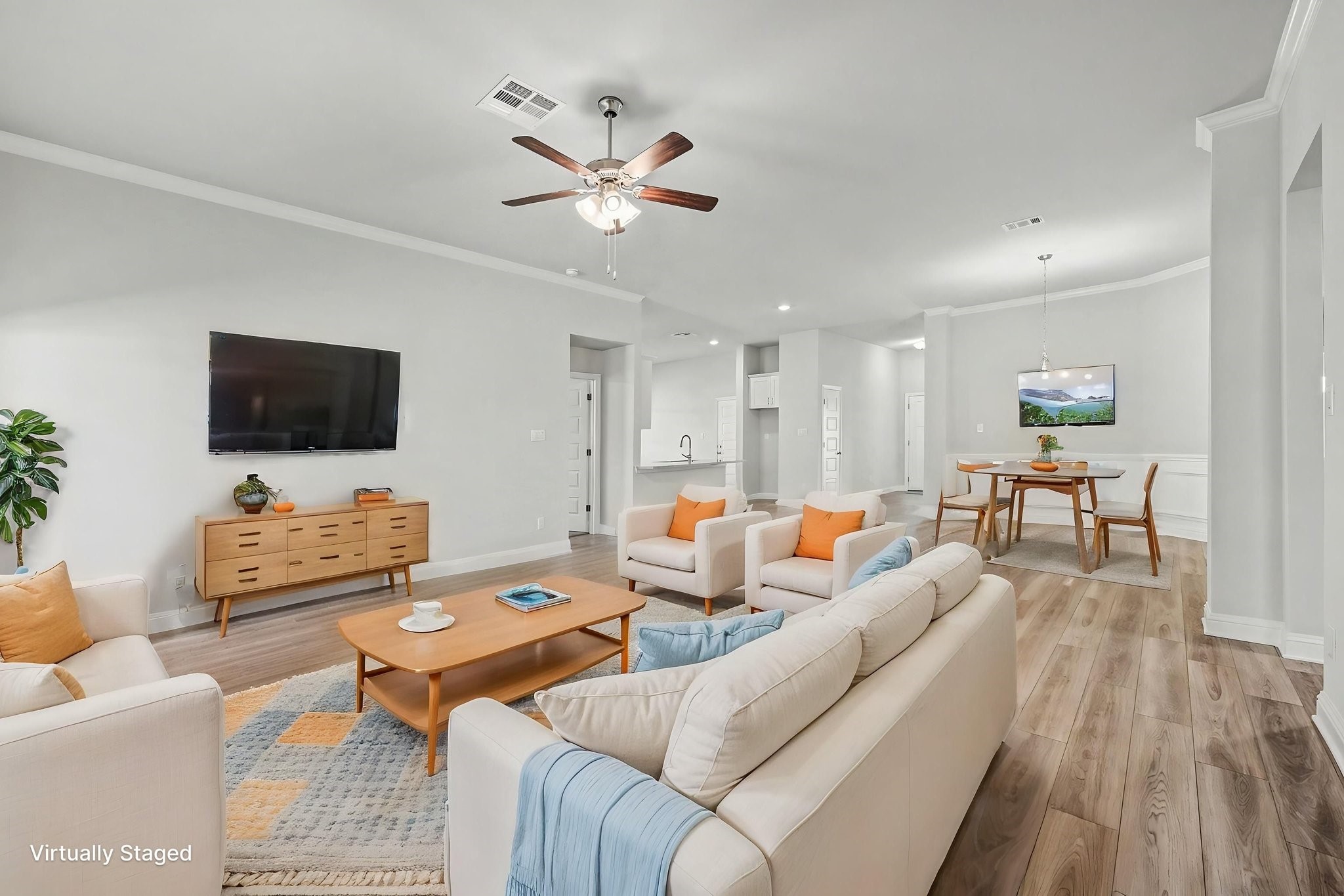 601 Greystone Lane Angleton, TX 77515 - Photo 8 of 32 a living room with furniture and a flat screen tv