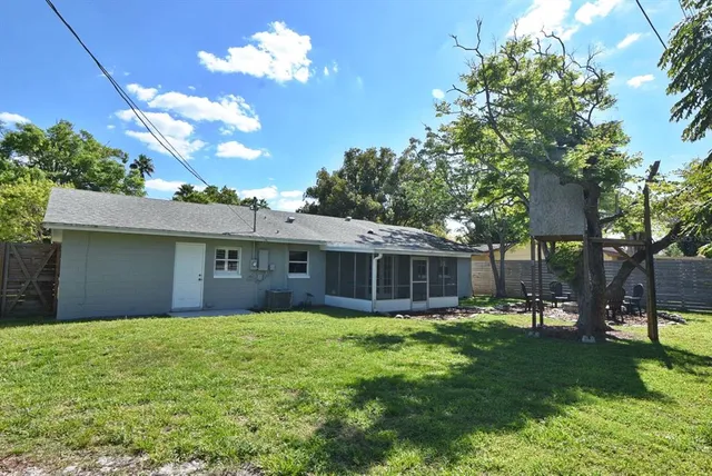 a house view with a garden space
