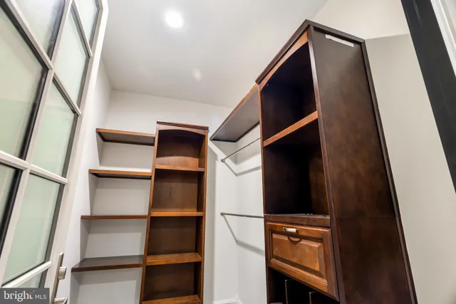 a view of entryway with wooden floor