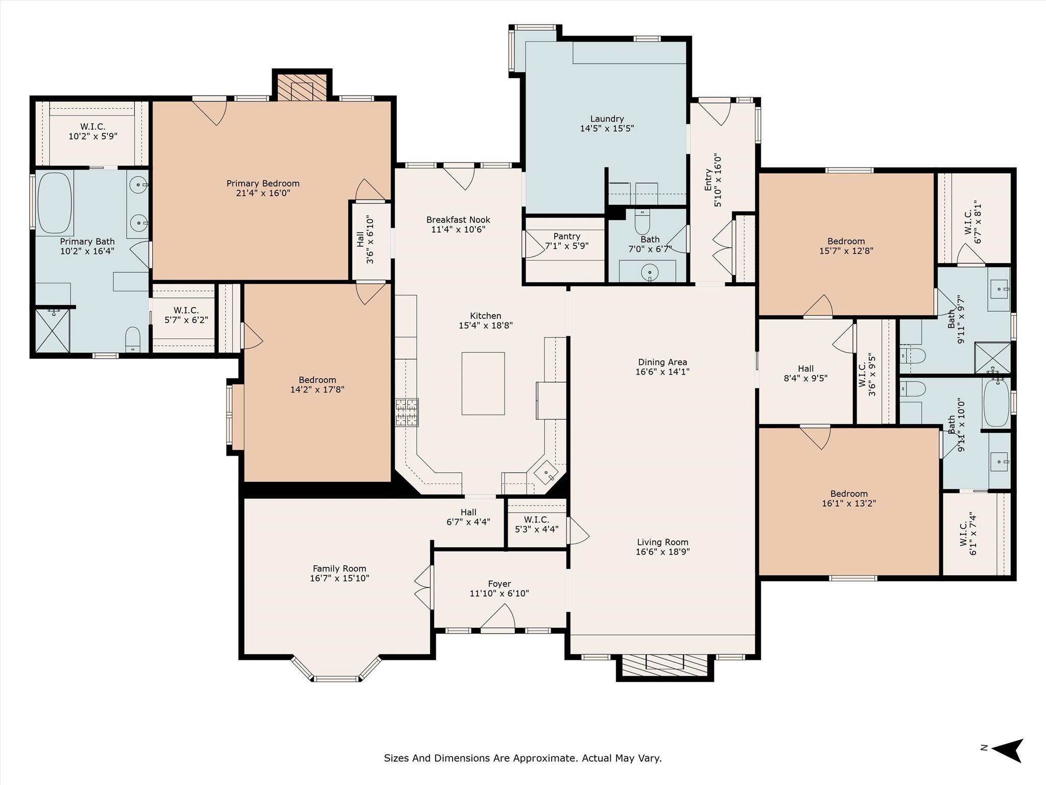 8 Wind River Court Conroe, TX 77384 - Photo 50 of 50 Full Floor Plan - please note room sizes and dimensions are approximate.