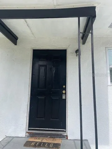 a view of front door