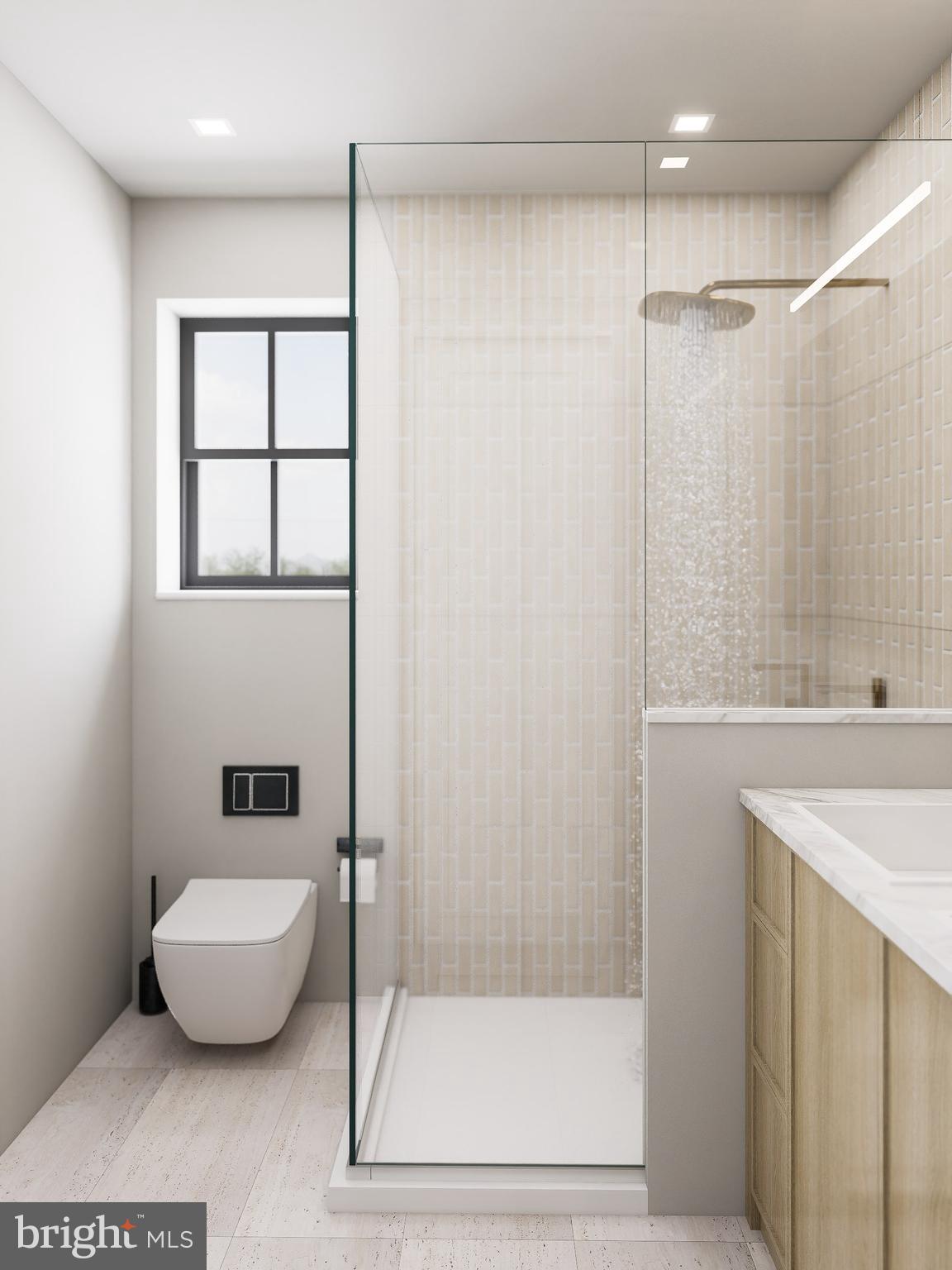 1415 Q Street Northwest, Unit 2 Washington, DC 20009 - Photo 6 of 6 a bathroom with a sink toilet and shower