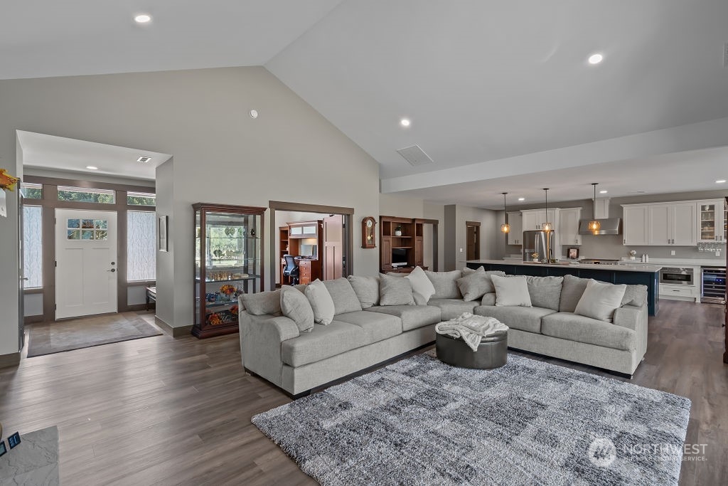 1450 Old Cedars Road Cle Elum, WA 98922 - Photo 6 of 40 a living room with furniture and wooden floor